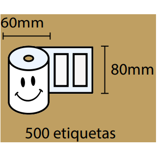 Etiquetas Termicas 60x80x40  500 etiquetas por rolo