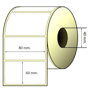 Etiquetas Termicas 60x80x40  500 etiquetas por rolo