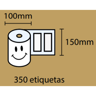 Etiquetas Termicas 100x150x40  350 etiquetas por rolo