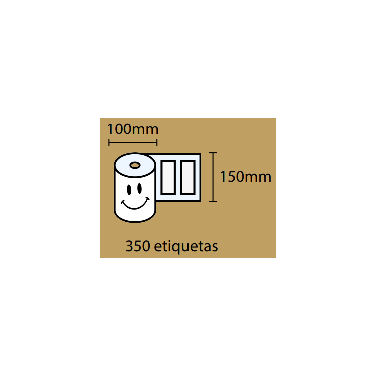 Etiquetas Termicas 100x150x40  350 etiquetas por rolo