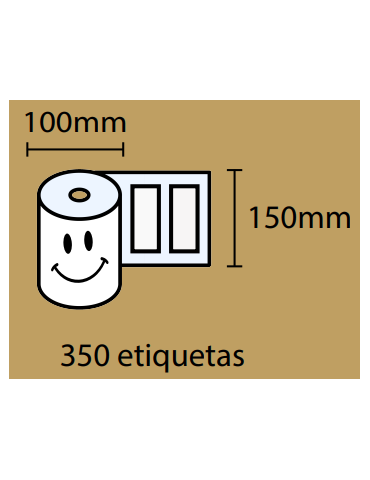 Etiquetas Termicas 100x150x40  350 etiquetas por rolo