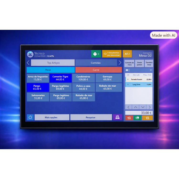 POS KDS N97 8GB 128GB 15.6"