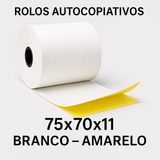 Rolos Autocopiativos 75x70x11/2 - BR-Amarelo