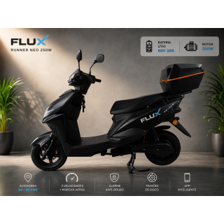 Flux mota eletrica black S/Carta lithium 60V20A 250W