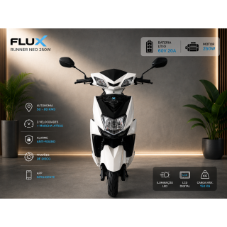 Flux mota eletrica white S/Carta lithium 60V20A 250W