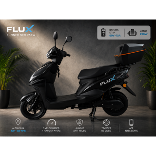 Flux mota eletrica black S/Carta lithium 60V40A 250W